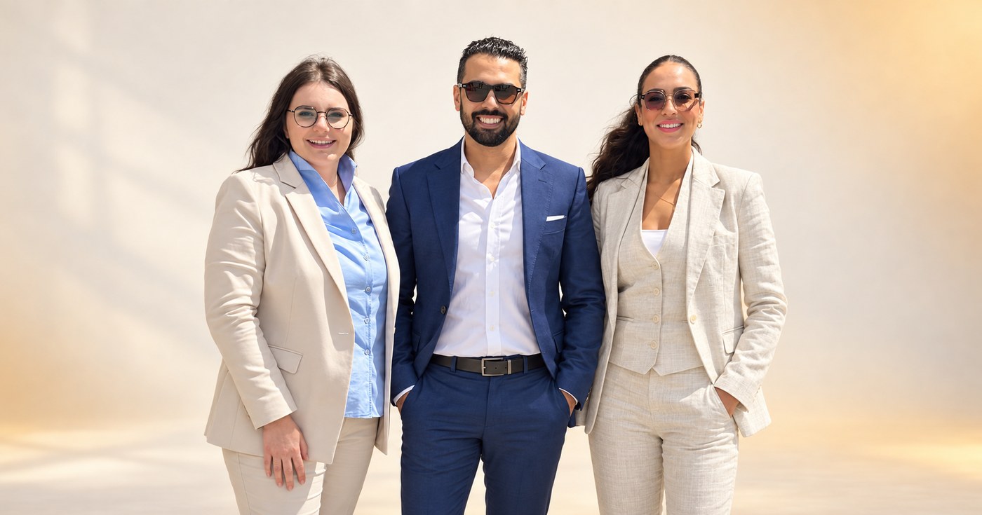 Das ImmoHafen & Co. Team: Haithem, Imen und Constanze